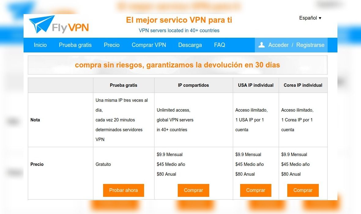 FlyVPN para Windows