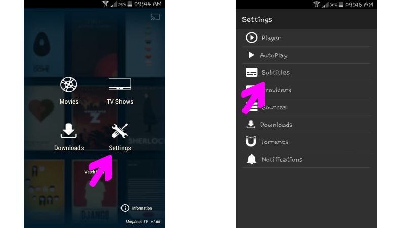 Caja apk de Morpheus TV