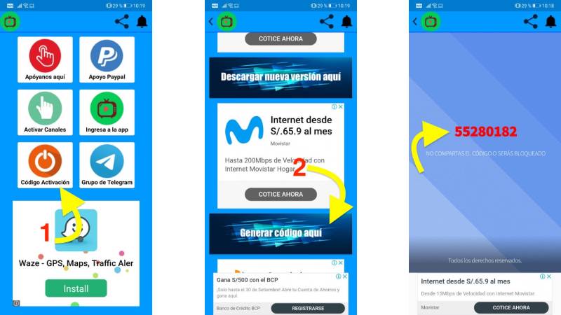 nuevo codigo para cnt play