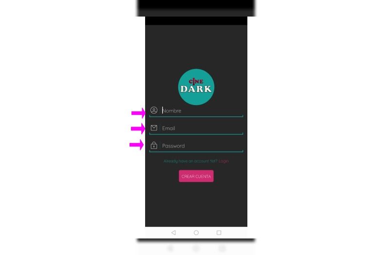 Registrar CineDark apk