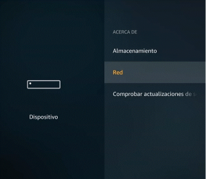 Red Copiar la dirección IP ajustes de tv de fuego