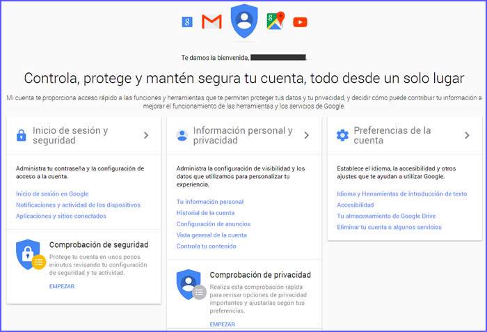 Cambiar contraseña en Gmail