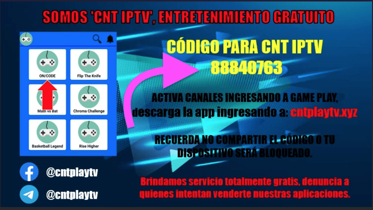 Código de activación de CNT IPTV