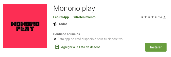 Deportes de la aplicación mono play