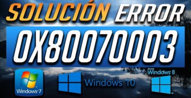 Como arreglar el error 0x80070003 3