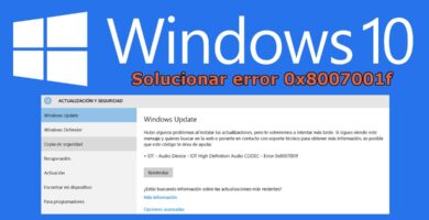 Como arreglar el error 0x8007001F