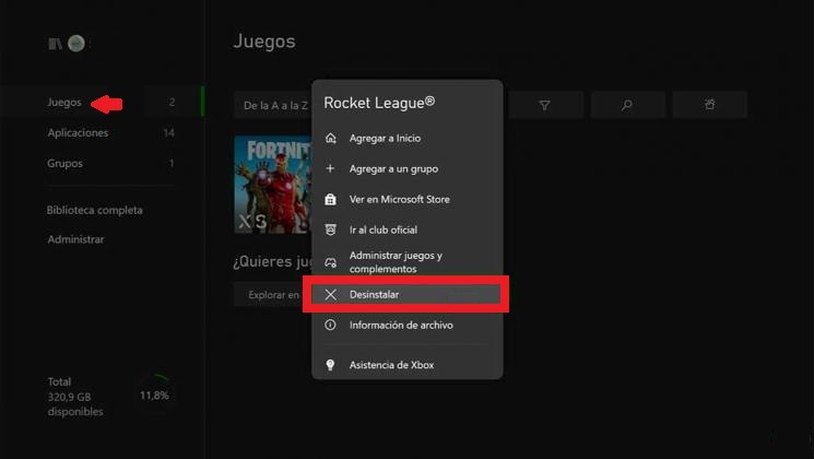 Cómo eliminar juegos de Xbox Series X y S