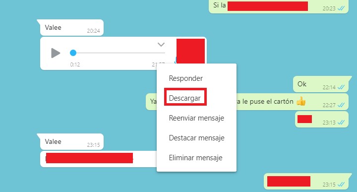 Cómo descargar audio de WhatsApp