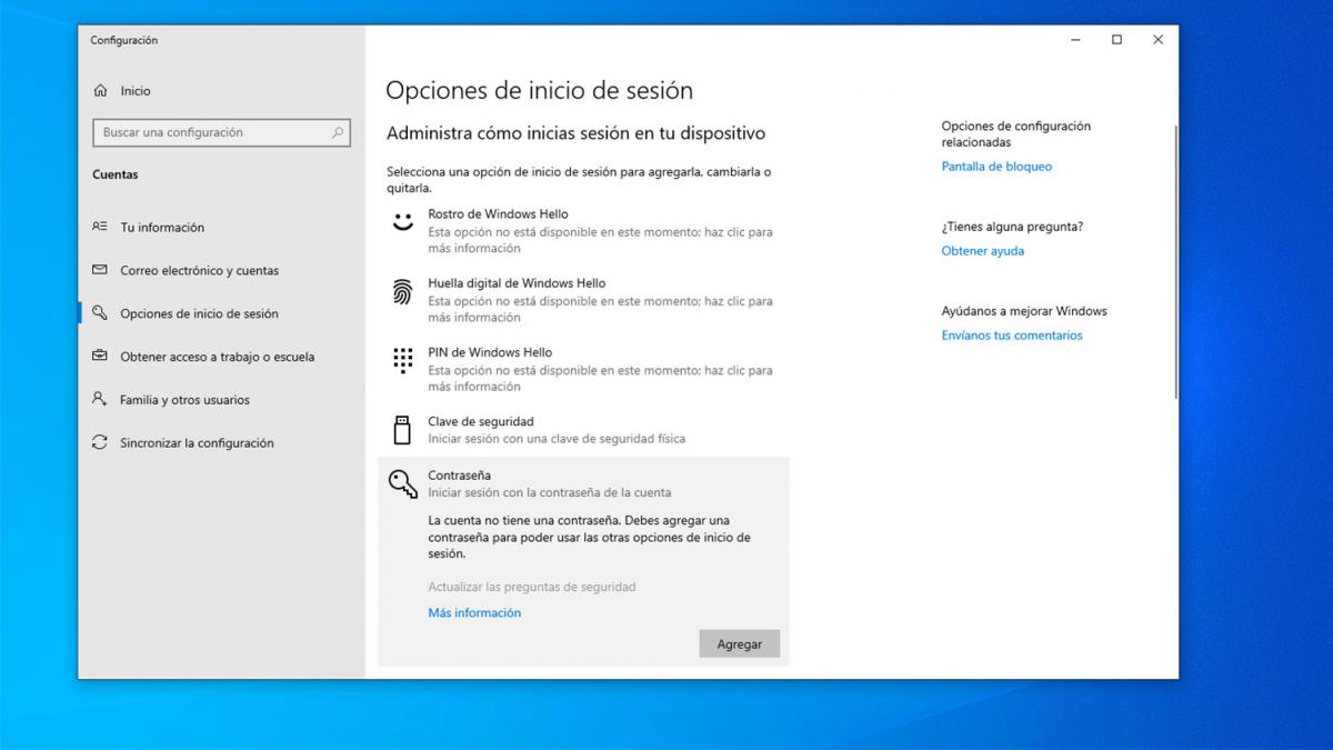 ¿Cómo introduzco una contraseña para mi PC en Windows?