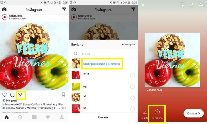 Cómo publicar en una historia de Instagram