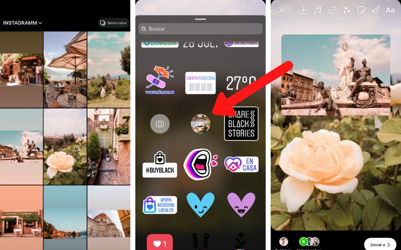 Cómo agregar varias fotos a la misma historia de Instagram