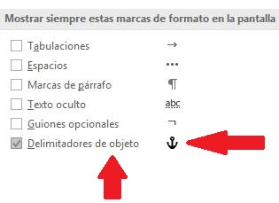 Cómo quitar el ancla en Word