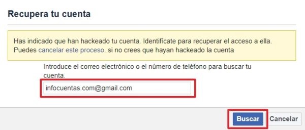 Cómo recuperar una cuenta de Facebook