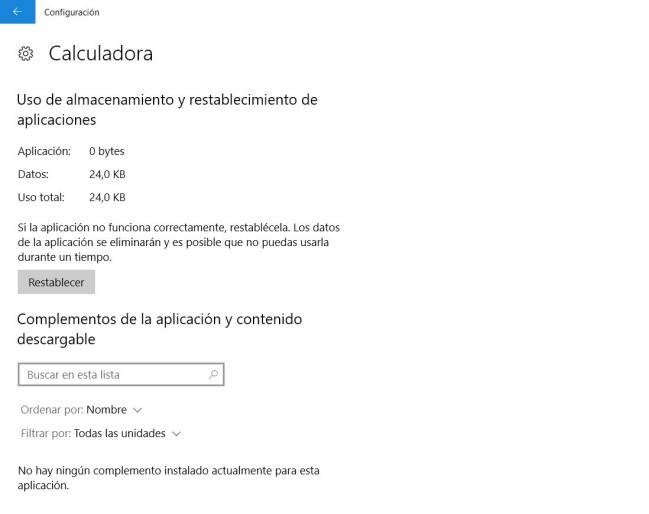 Cómo resetear y reinstalar la calculadora en Windows 10