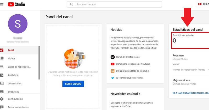 Cómo ver los suscriptores de un canal en YouTube