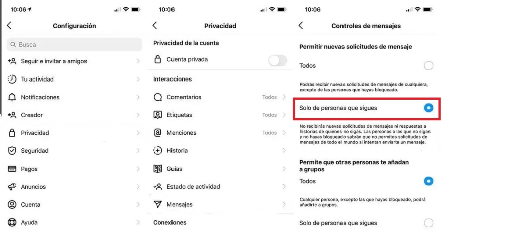 Cómo ver solicitudes de mensajes en Instagram