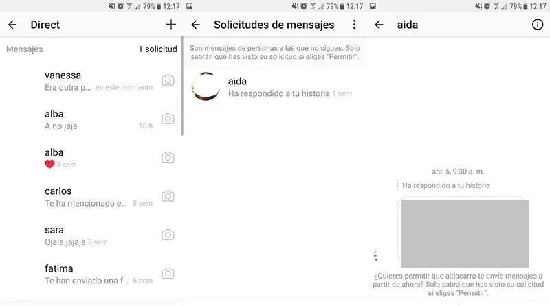 Cómo ver solicitudes de mensajes en Instagram