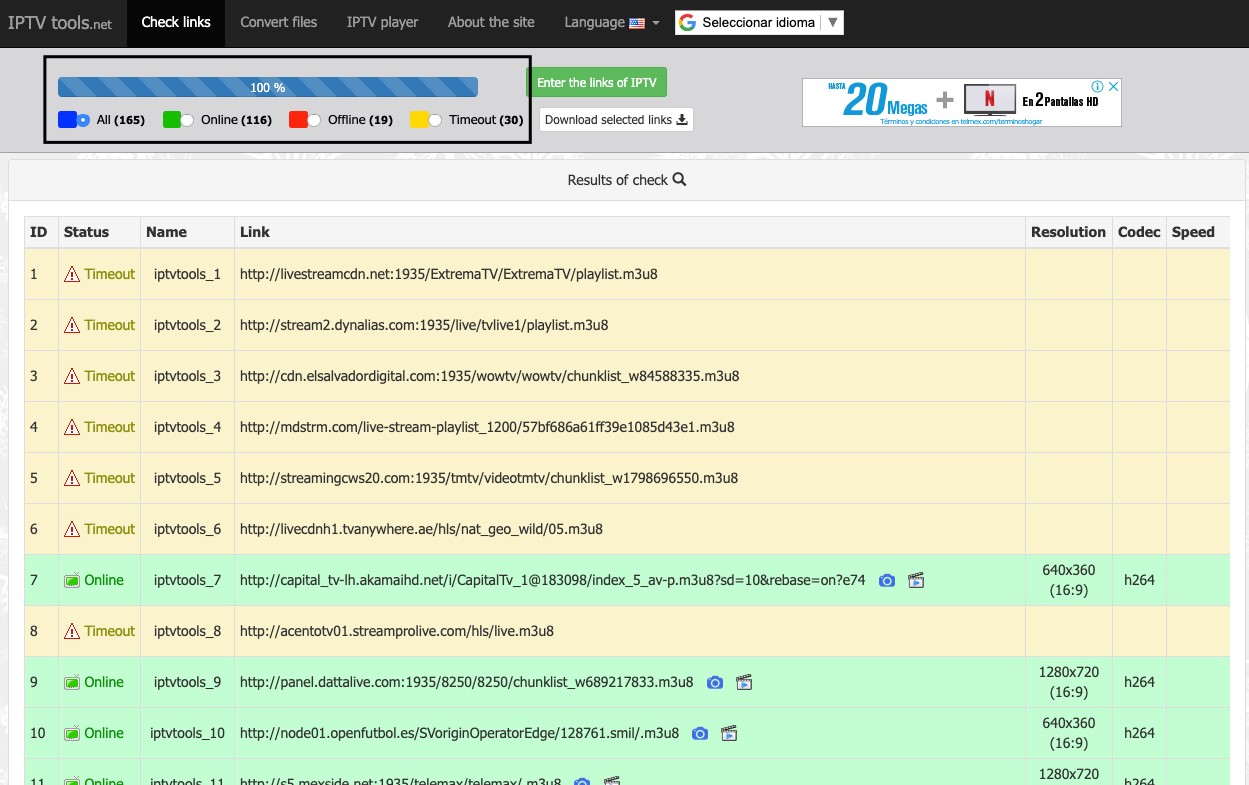 Cómo comprobar las listas de IPTV y m3u