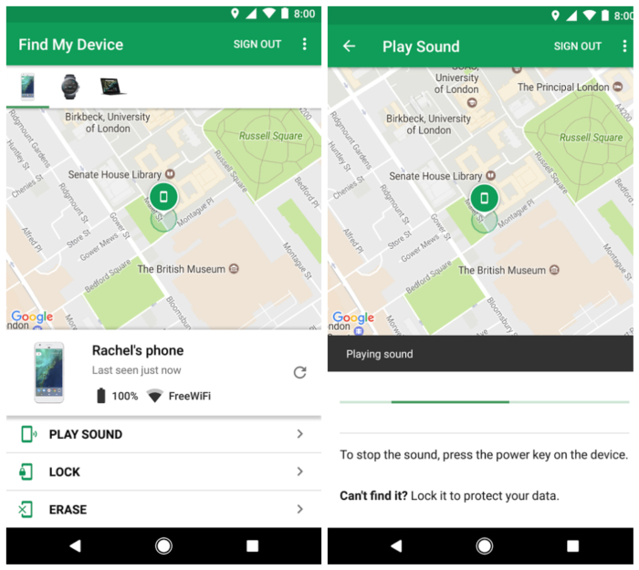 Conoce la aplicación para encontrar tu Android 2