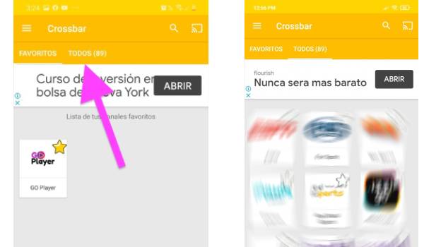Lista de barras cruzadas actualizada