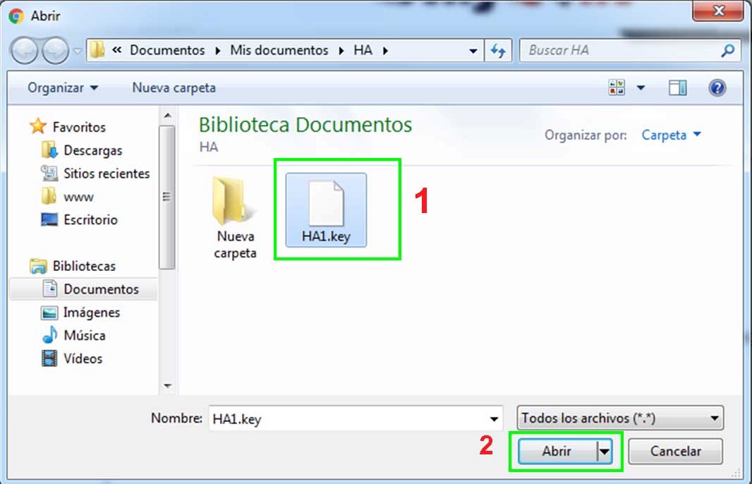 Cómo abrir archivos clave en Windows