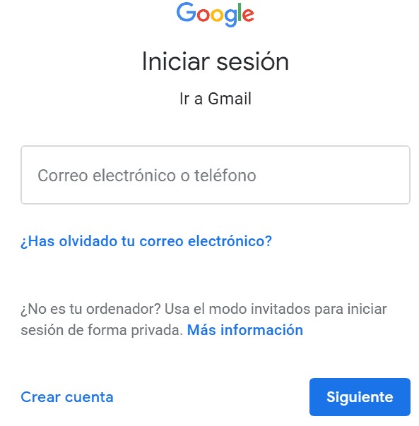 Entrar en Gmail