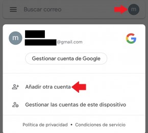 Gestión de cuentas de Gmail
