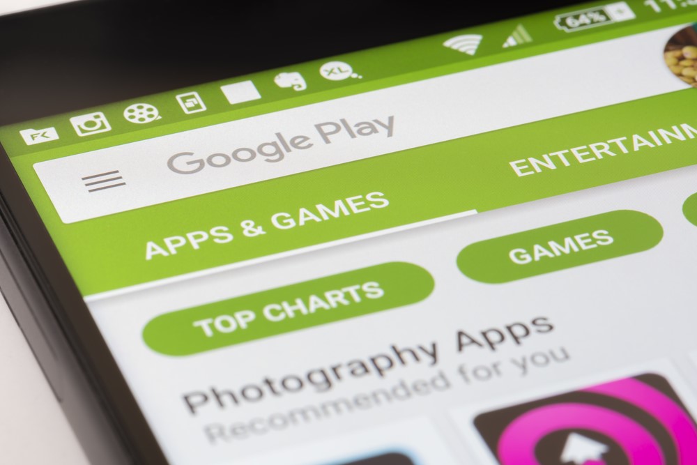 Interfaz de Play Store
