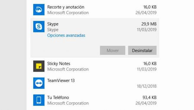 Cómo desinstalar Skype de Windows 10