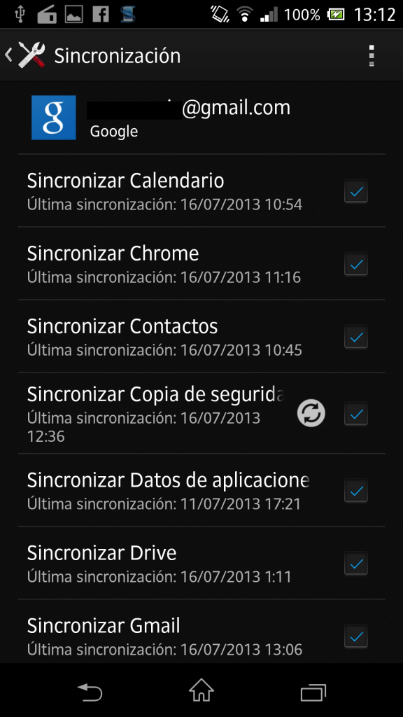 Calendario de sincronización