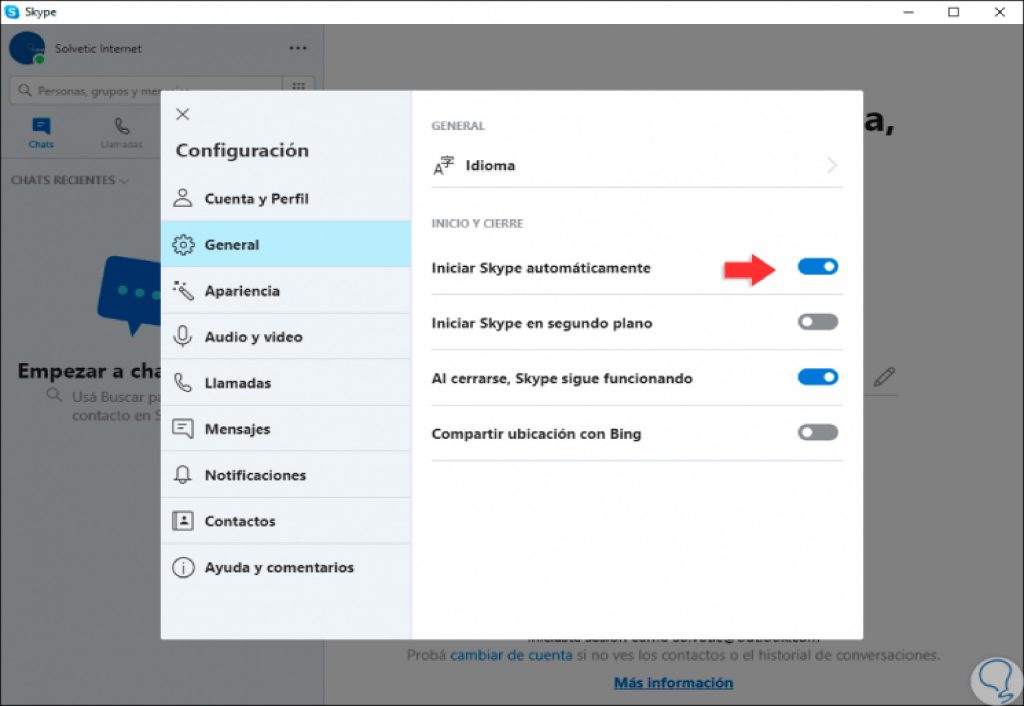 Cómo evitar que Skype Windows 10 se inicie automáticamente
