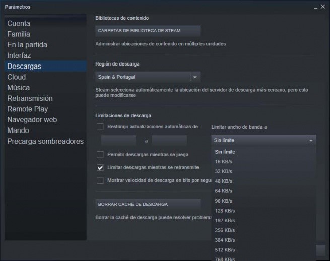 Cómo hacer que los archivos de descarga de Steam sean más rápidos