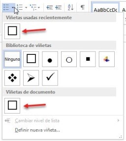 Esto le permite seleccionar rápidamente el icono que desea usar para agregar una casilla de verificación. Y además, lo tienes en los últimos símbolos para mayor comodidad en tu búsqueda.