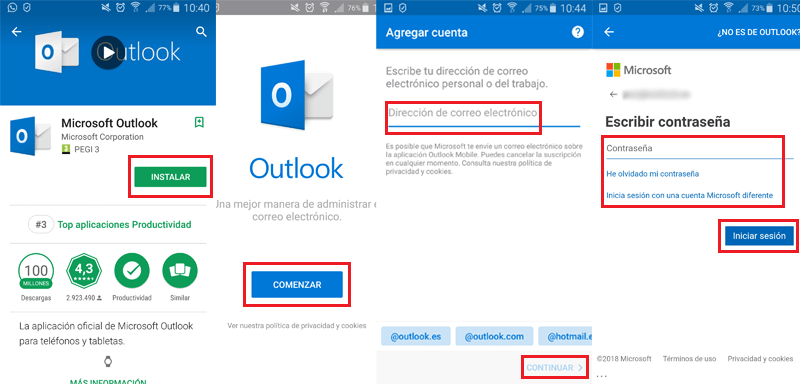 Cómo lograr iniciar sesión en Microsoft Outlook 1
