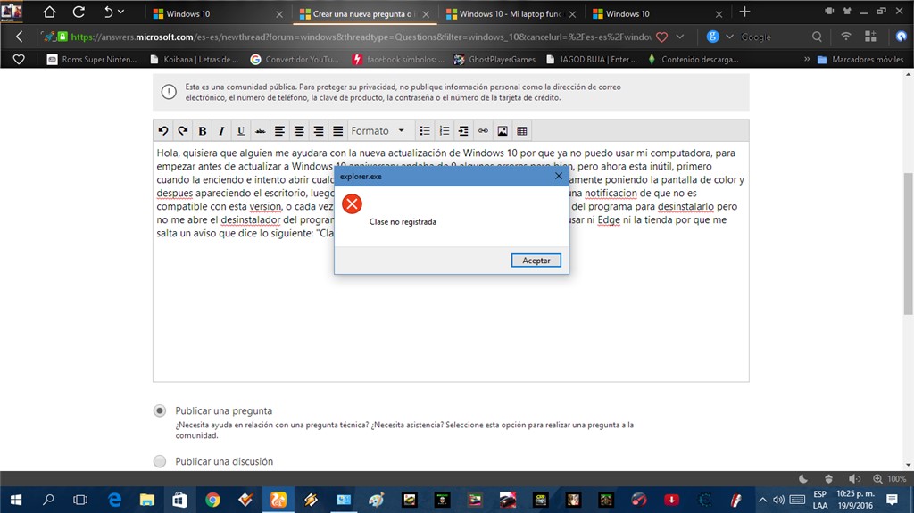 Cómo arreglar una clase no registrada en Windows 10