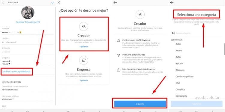 figura publica en instagram