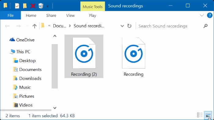 ¿Dónde almacena archivos Voice Recorder en Windows 10?