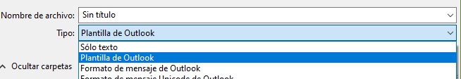 Editar o cambiar la plantilla de Outlook