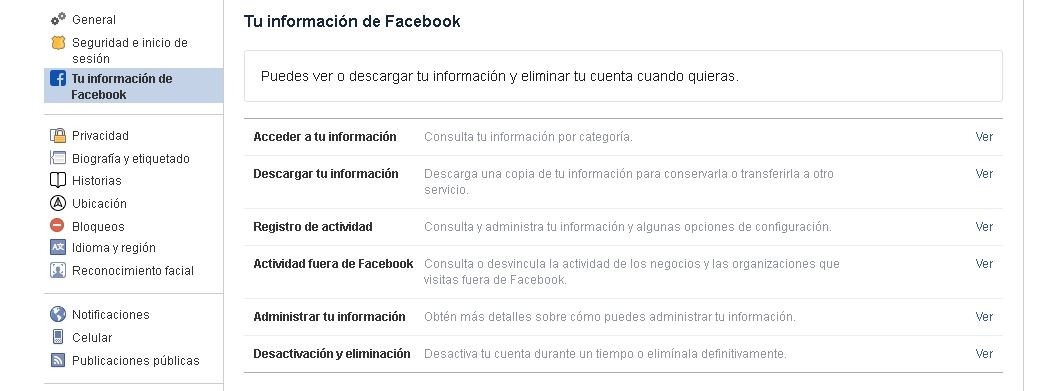 Eliminar permanentemente una cuenta de Facebook