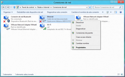 Ethernet no tiene una configuración de IP válida Windows 10