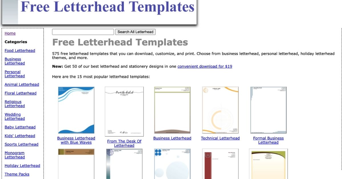 Plantillas de membrete gratis