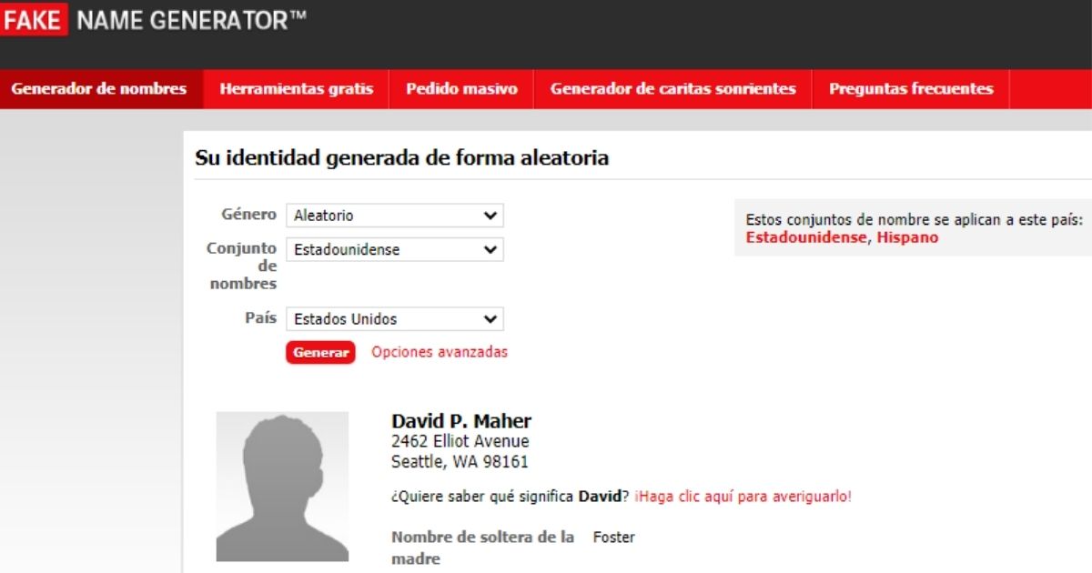Crear una identidad falsa