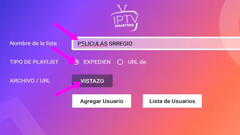 lista m3u para SMARTERS IPTV