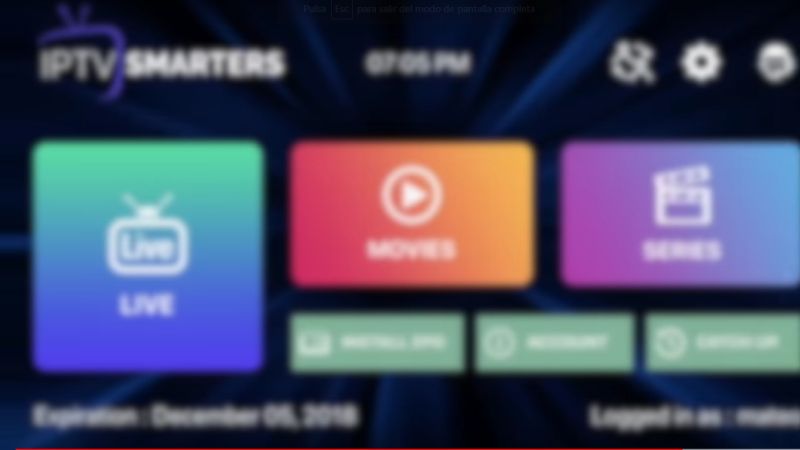 IPTV-Smarter para Smart-TV
