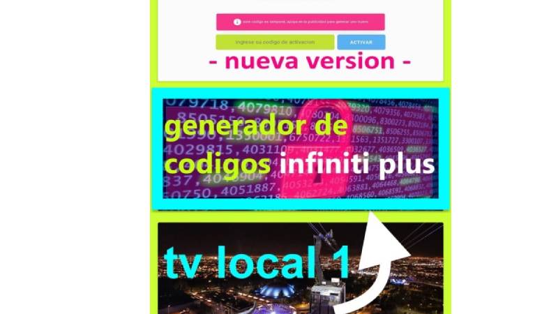 Canales habilitados para Infiniti Plus