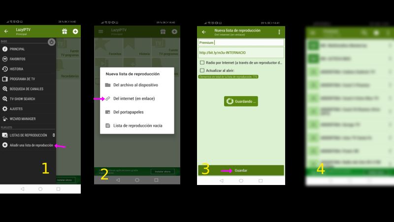 Listas de canales PREMIUM