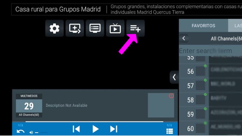 Listados de TV de transmisión en vivo actualizados