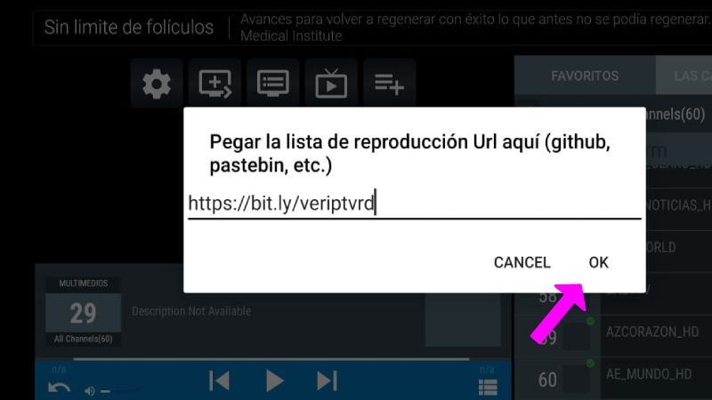 Agregar listas Livestream TV PREMIUM