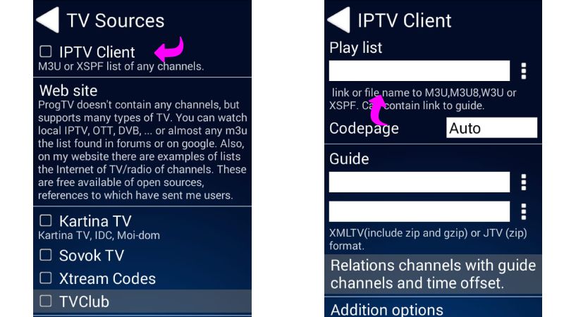 Cómo agregar listas de progtv