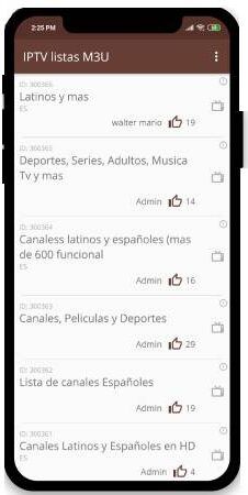 Listas de canales m3u para teléfonos Android